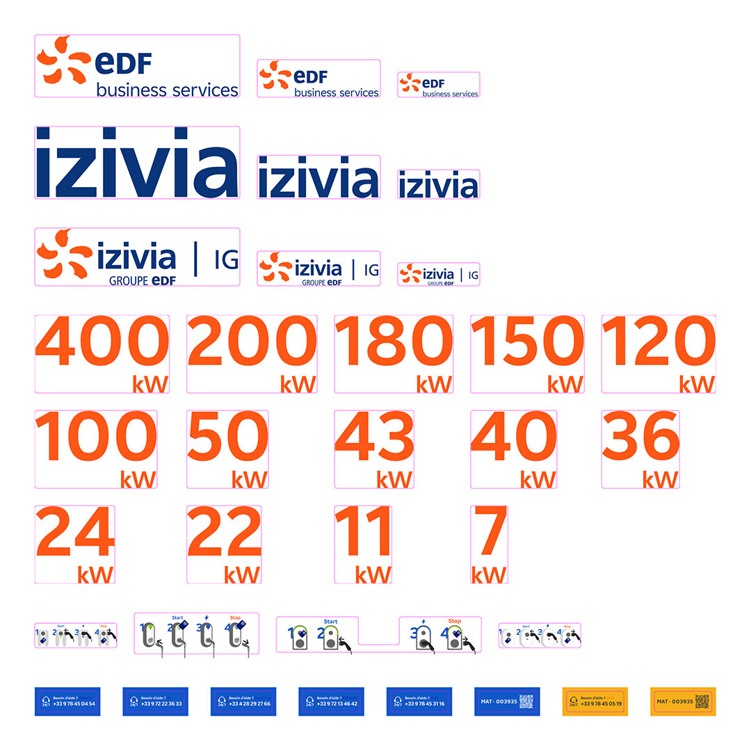 EDF business services stickers system