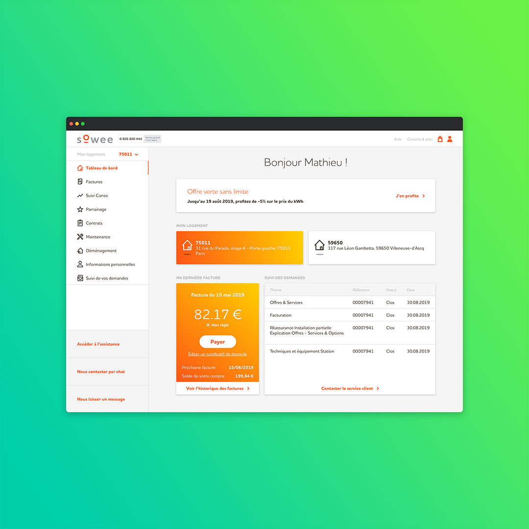 Sowee Customer Space