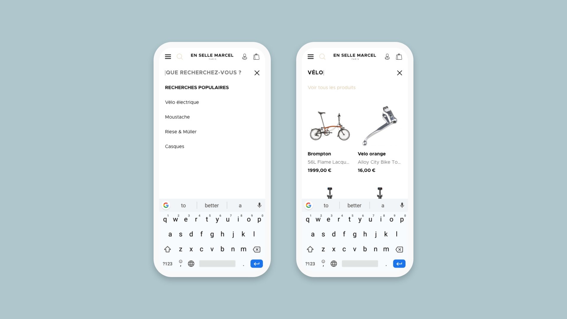 En Selle Marcel Website