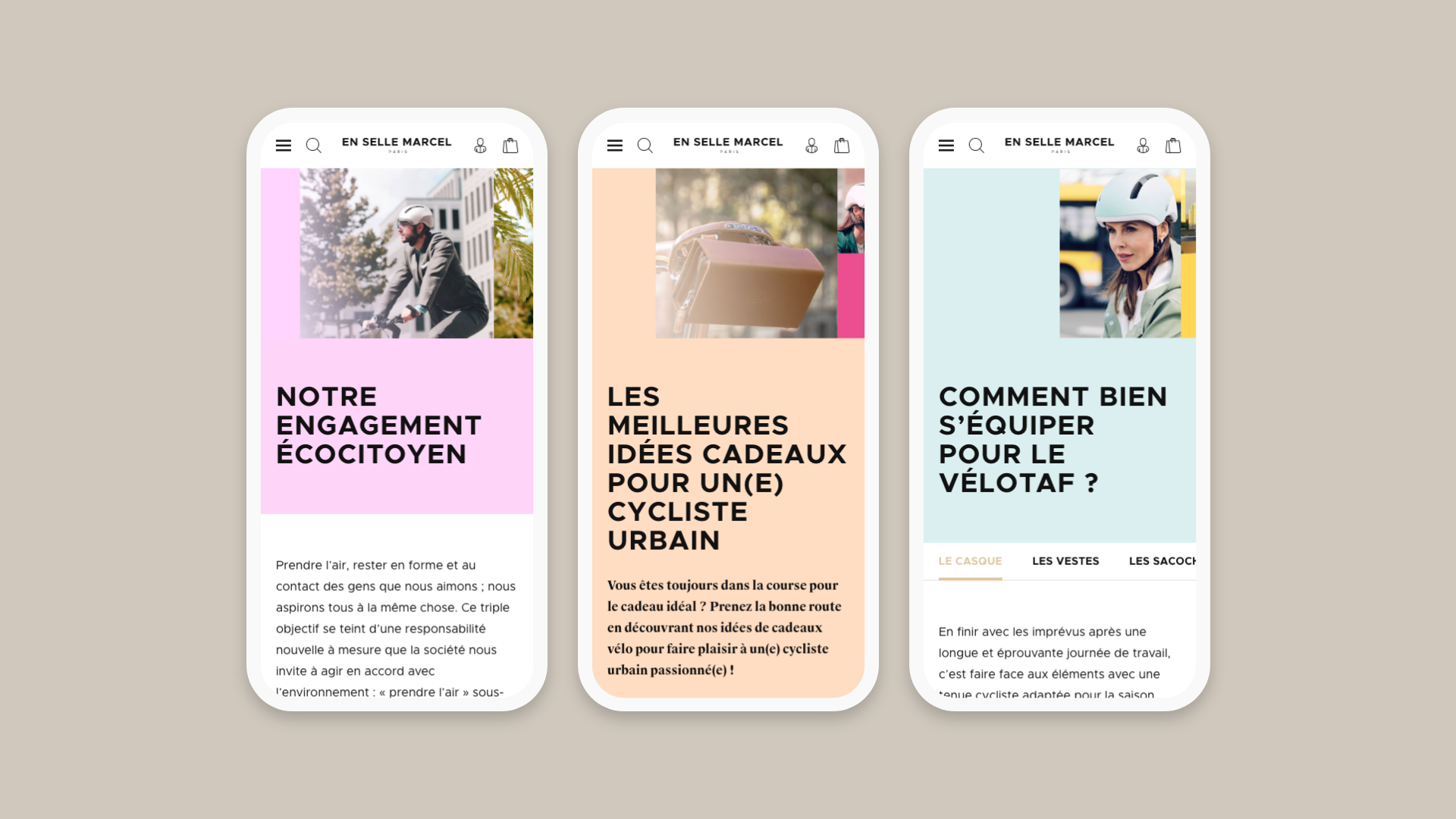 En Selle Marcel Website